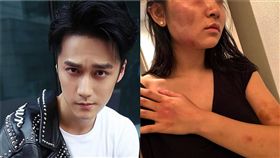 大陸男星蔣勁夫打/家爆日本女友中浦悠花。(微博