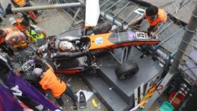 ▲F3澳門大獎賽發生嚴重意外。（圖／翻攝自推特）