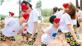 大學生團康大玩「18禁咬蘋果」　男網友暴動喊+1　圖／翻攝自中國報