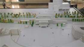 新台南車站造型曝光配合台南鐵路地下化，台南市政府規劃設計新台南車站，模型21日亮相。中央社記者張榮祥台南攝　107年11月21日