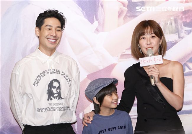 三立迷你劇「你好，幸福」首映會主演藍鈞天、郭大睿與李維維。（記者林士傑/攝影）