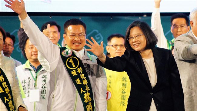 力挺魏明谷　蔡英文：守住台灣民主