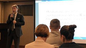 推觀光　俄羅斯盼吸引更多台灣旅客莫斯科台北經濟文化協調委員會駐台北代表處副代表康世權22日於一場俄羅斯旅遊推廣活動中表示，希望有更多台灣旅客到俄羅斯旅遊。中央社記者侯姿瑩攝　107年11月22日