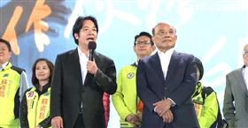 ▲行政院長賴清德返回故鄉新北市，為民進黨候選人蘇貞昌站台。（圖／三立新聞）