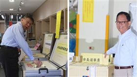 柯文哲丁守中 投票 組圖／中央社
