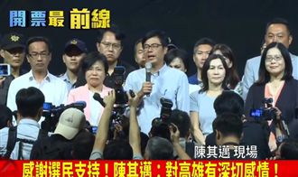 陳其邁宣布敗選輸韓　邱議瑩激動痛哭