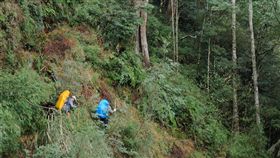 森林護管員工作重又危險  這些人仍願投身森林護管員薪資不高、工作負擔重又具危險性，不過每逢南投林管處招考，總吸引當地原住民、熱愛山林人士、農業、森林相關從業人員或畢業生報名。圖為森林護管員組隊入山巡護。（南投林管處提供）中央社記者蕭博陽南投縣傳真  107年11月26日