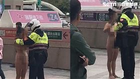 全裸,女子,鬧區,台北,翻攝畫面