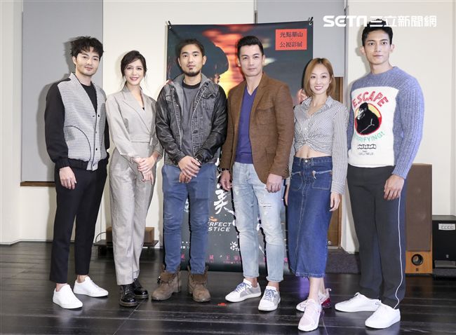 公視新創電影「完美正義」導演詹家維，主演伊正、古斌、王家梁、夏語心、劉奕兒。（記者林士傑/攝影）