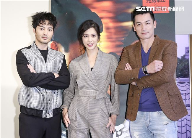 公視新創電影「完美正義」主演古斌、劉奕兒、伊正。（記者林士傑/攝影）