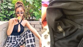 陳瀅賣底褲殘留黃漬的連身泳衣/翻攝自DCARD,IG