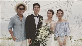 賈靜雯,修杰楷,坤達,夾腳拖,柯佳嬿（圖／翻攝自坤達Instagram）