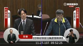 ▲立委段宜康質詢行政院長賴清德。（圖／翻攝自國會頻道）