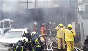 台北,中正,濱江街,火警。翻攝畫面