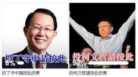 爆料公社辦若北市長重選投票,丁只獲8% 柯獲92%,臉書