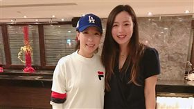 中國網球名將鄭潔（左）與詹詠然再度合體。（圖／劉雪貞提供）