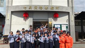 澎湖七美安檢所揭牌（1）斥資新台幣近千萬元興建的海巡署金馬澎分署第七岸巡隊七美漁港安檢所，29日在各界見證下正式揭牌，儀式簡單隆重。（岸巡七總隊提供）中央社  107年11月29日