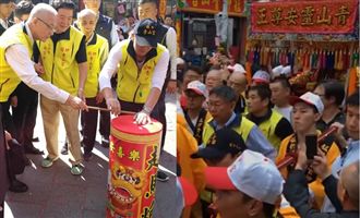 求大位？柯文哲吳敦義現身青山宮？