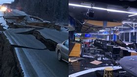 地震,海嘯,美國,阿拉斯加,建築,道路,搖晃,崩裂　圖／翻攝自推特