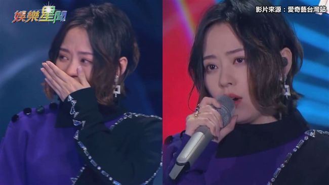 張靚穎短髮深情演唱　淚灑舞台：排毒