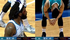 ▲這一撞！梅奧左眼角見血、張伯維左手中指骨折。（圖／翻攝自麥卡貝運動頻道）