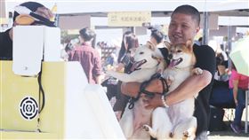 微笑動物日　民眾帶毛小孩合照同樂以動物保護為主題的「微笑動物日－2018動物保護友善環境嘉年華」2日在總統府前廣場舉行，許多民眾帶著心愛的寵物到場同樂並開心合照。中央社記者吳翊寧攝　107年12月2日