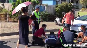 南投飲料店外送員自撞／翻攝畫面