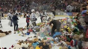 泰迪熊暴雨！3萬多隻齊扔進場創紀錄
美國冰球聯盟,赫爾希棕熊隊,泰迪熊,慈善,兒童
翻攝自推特