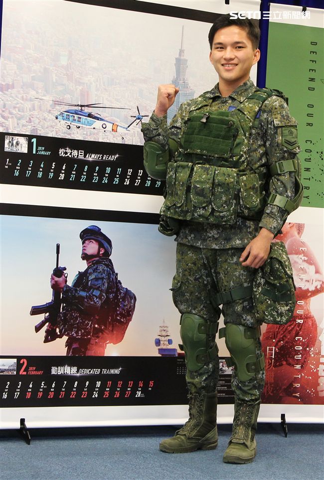 陸軍二支部一兵林顥。（記者邱榮吉/攝影）