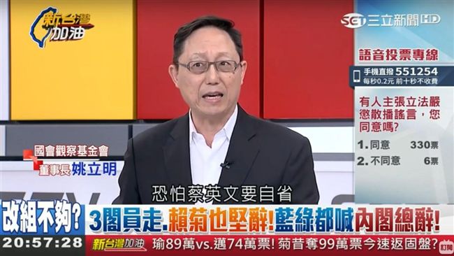 小英聲望難止跌？姚立明：想兩邊討好