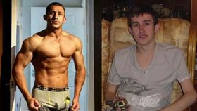 弱雞宅男化身健美猛男，成功增重30公斤變13塊肌（圖／翻攝太陽報）
