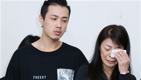  安迪遺孀阿娥、林吟蔚、林志融（阿夜） 圖／記者林士傑攝影