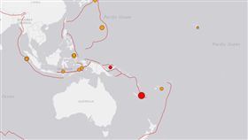 南太平洋新喀里多尼亞發生7.5地震（圖／翻攝自USGS）
