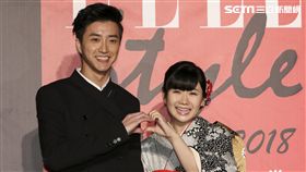 ELLE Style Awards風格人物大賞江宏傑與福原愛。（記者林士傑/攝影）