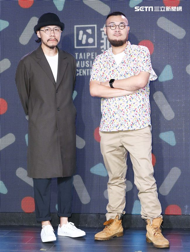 台北流行音樂中心即將誕生，北流CIS設計師方序中、動畫統籌導演邱煥升。（記者林士傑/攝影）