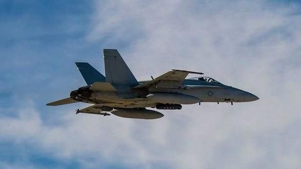 一架美軍F/A-18戰機發生事故。(圖/翻攝自U.S. Marine Corps臉書)
