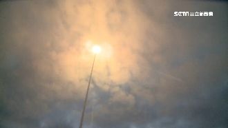 一道強光衝天際！中科院機密試射飛彈