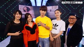 鍾瑶、林子閎、臧芮軒在《完全娛樂》新戲《艾蜜麗的五件事》，與主持人納豆、宇宙分享拍攝點滴。.