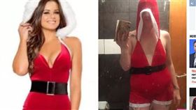 英國,聖誕節服裝,胸部,尺寸,差異（圖／翻攝自太陽報）