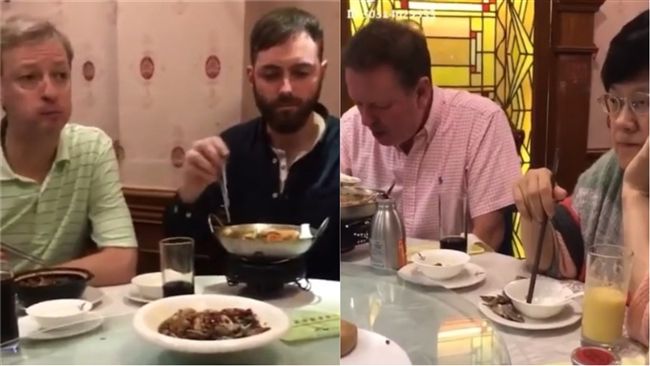 老外一人一盤吃合菜　同桌大嬸超厭世