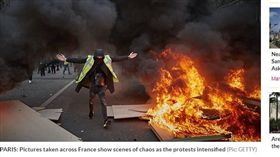 黃背心,法國,波爾多,手榴彈 圖／每日星報