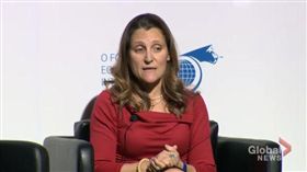 加拿大外交部長方慧蘭Chrystia Freeland。（圖／翻攝環球新聞）