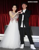 轉型成功的蒼井空懷著身孕和DJ老公來台感謝粉絲。（記者邱榮吉/攝影）