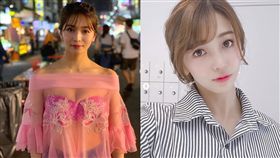 混血女星現身六合夜市 透視衣露Bra太「胸」狠(圖/IG)