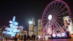 香港維港燈影節,香港,幻彩詠香江,維多利亞港。（圖／記者馮珮汶攝）