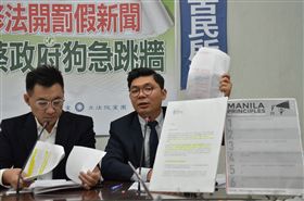 ▲國民黨團立院總召江啟臣、副書記長許毓仁。（圖／國民黨團提供）