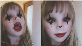  到底是誰在講話…英國一名3歲女童梅德琳（Madelyne Jones），日前在家中使用Snapchat時試圖模仿媽媽講話，卻意外錄到一個低沉的男聲，女童母親表示她聽了5次才發現，驚悚之餘卻也發現，這聲音好像跟梅德琳的外公一模一樣？（圖／翻攝自Katie Mercer臉書）