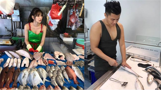 男穿深V連身洋殺魚　網大讚：真男人
