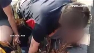 翁持西瓜刀劃傷逼車男　結果反被壓制