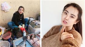 賣魚正妹激似王祖賢　合成圖／翻攝自臉書
